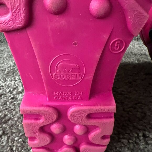 Sorel Snow Boots Youth Girls 5 Pink Purple Removeable Liner Made in Canada - Picture 11 of 13